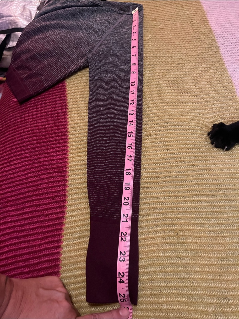 🍇 BOOMBOOM JEANS ombré seamless set 🍇 - Grey to Deep Plum Sz S/M - Picture 6 of 8